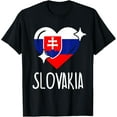 thumbnail image 1 of men and women can wear，Patriotic Slovak Vintage Heart Slovakian Kids Slovakia Flag T-Shirt, 1 of 4