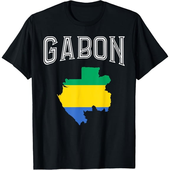 men and women can wear，Retro Gabon Flag Vintage Throwback Sport T-Shirt