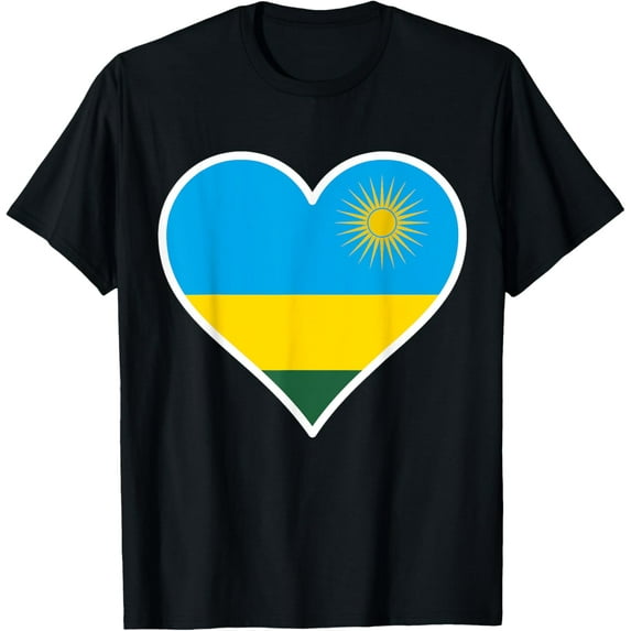 men and women can wear,Rwanda Flag Heart Rwanda Gifts Love Rwanda T-Shirt