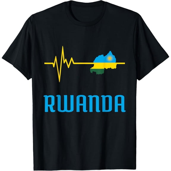 men and women can wear，Rwanda,Flag of Rwanda,Rwanda Flag. T-Shirt