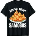 thumbnail image 1 of men and women can wear，Samosas Maker Indian Foodie Samosa Food Vegan Samosas T-Shirt, 1 of 4