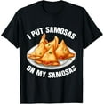 thumbnail image 1 of men and women can wear，Samosas Wraps Vegan Samosa Lover Indian Food Samosa T-Shirt, 1 of 4