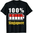 thumbnail image 1 of men and women can wear，Singapore,Flag of Singapore,Singapore Flag. T-Shirt, 1 of 4