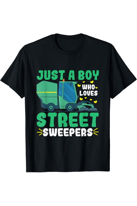 men and women can wear,Sweeper Street Cleaning Design for a Street Sweeper boy T-Shirt