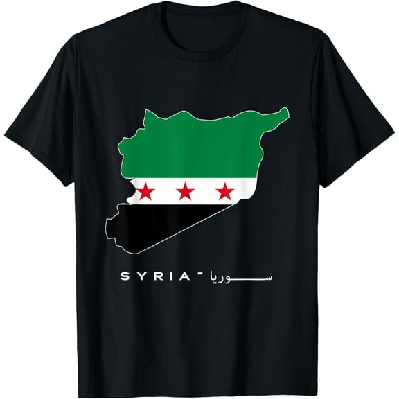 men and women can wear,Syria Flag Syrian Map T-Shirt