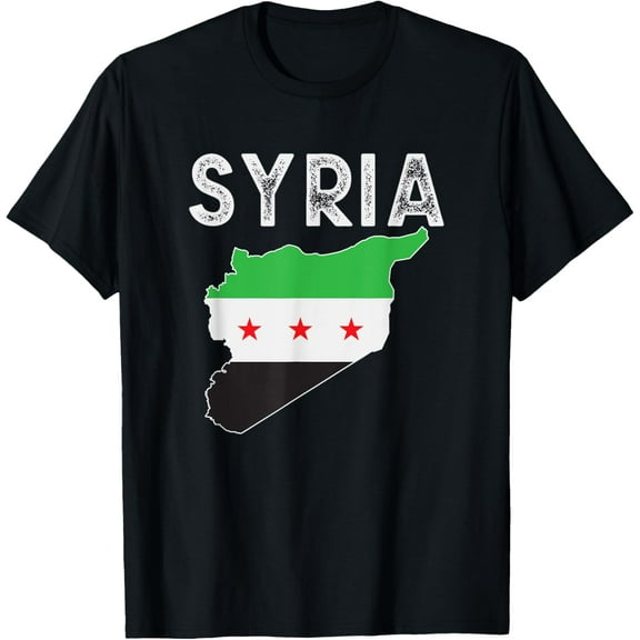 men and women can wear，Syria Syrian Flag T-Shirt