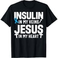 thumbnail image 1 of men and women can wear，T1D Blood diabetes type 1 Diabetic T-Shirt, 1 of 4