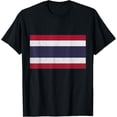 thumbnail image 1 of men and women can wear，Thailand Flag Thai Pride Asian Thai Flag Vintage Thai Roots T-Shirt, 1 of 4