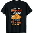 thumbnail image 1 of men and women can wear，This Is My Human Costume Chicken Nugget Halloween T-Shirt, 1 of 4