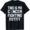 thumbnail image 1 of men and women can wear，This is My Cancer Fighting Outfit Colon Cancer Awareness T-Shirt, 1 of 4
