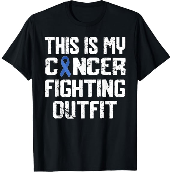 men and women can wear,This is My Cancer Fighting Outfit Colon Cancer Awareness T-Shirt