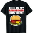thumbnail image 1 of men and women can wear，This is My Hamburger Costume Halloween T-Shirt, 1 of 4