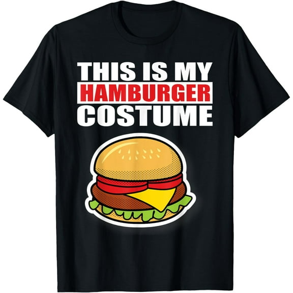 men and women can wear，This is My Hamburger Costume Halloween T-Shirt