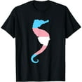 thumbnail image 1 of men and women can wear，Transgender Flag Trans Pride FTM MTF Seahorse Lover T-Shirt, 1 of 4