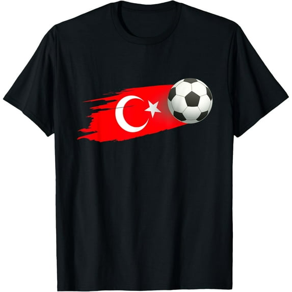 men and women can wear,Turkey Soccer Ball Turkey Flag Jersey - Turkish Football Fan T-Shirt