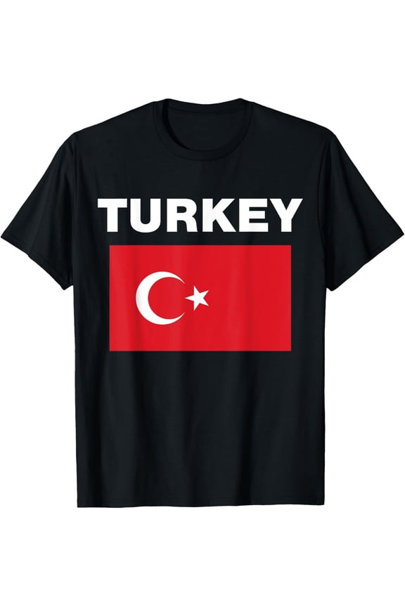 men and women can wear，Turkey Turkish Flag Heritage T-Shirt
