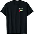 thumbnail image 1 of men and women can wear，UAE Flag Pocket Design Love Dubai Vacation Souvenir T-Shirt, 1 of 4