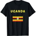 thumbnail image 1 of men and women can wear，Uganda T-shirt Ugandan Tee Flag souvenir Gift Kampala T-Shirt, 1 of 4