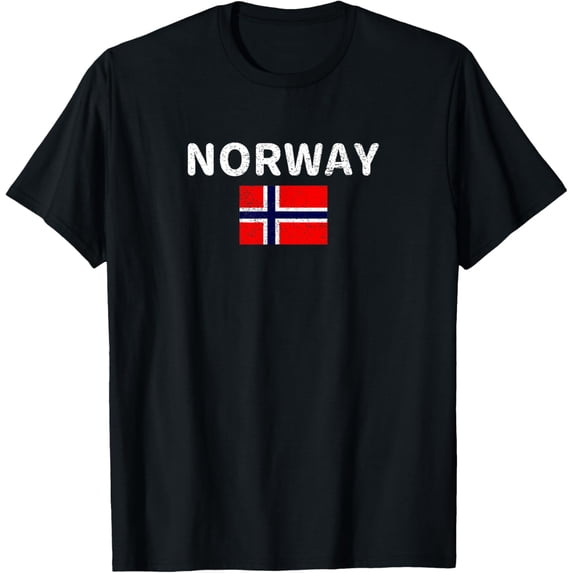 men and women can wear,Vintage Norway Norwegian Flag National Pride Country Sports T-Shirt