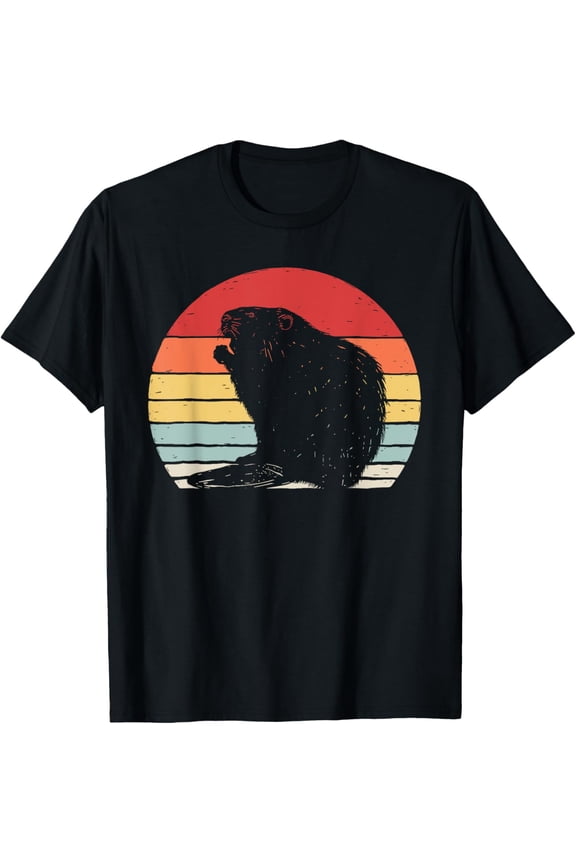men and women can wear，Vintage Retro Beaver T-Shirt