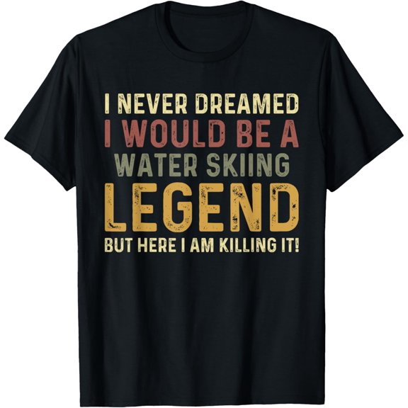 men and women can wear,Vintage Water Skiing Legend Water Ski T-Shirt