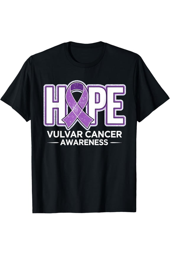 men and women can wear,Vulvar Cancer Awareness Month Hope Vulvar Cancer Survivor T-Shirt