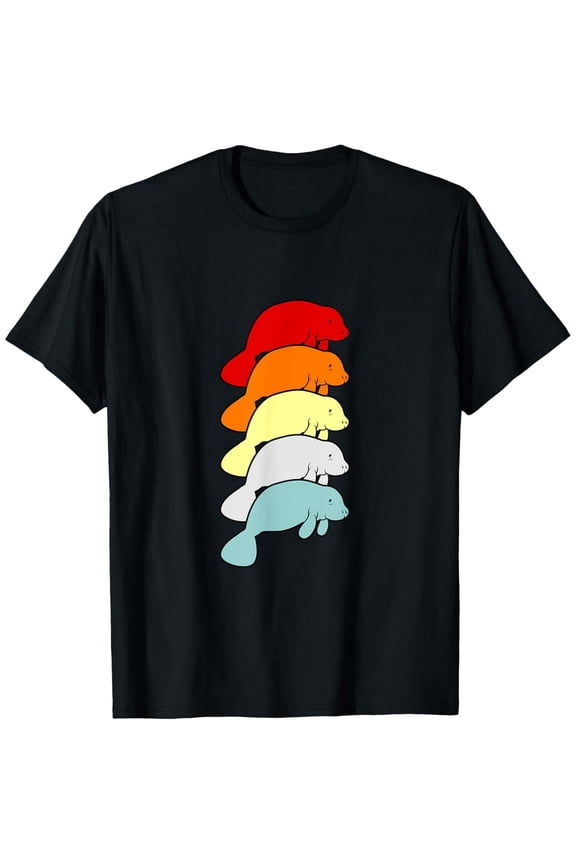 men and women can wear锛孯etro Manatee T-Shirt