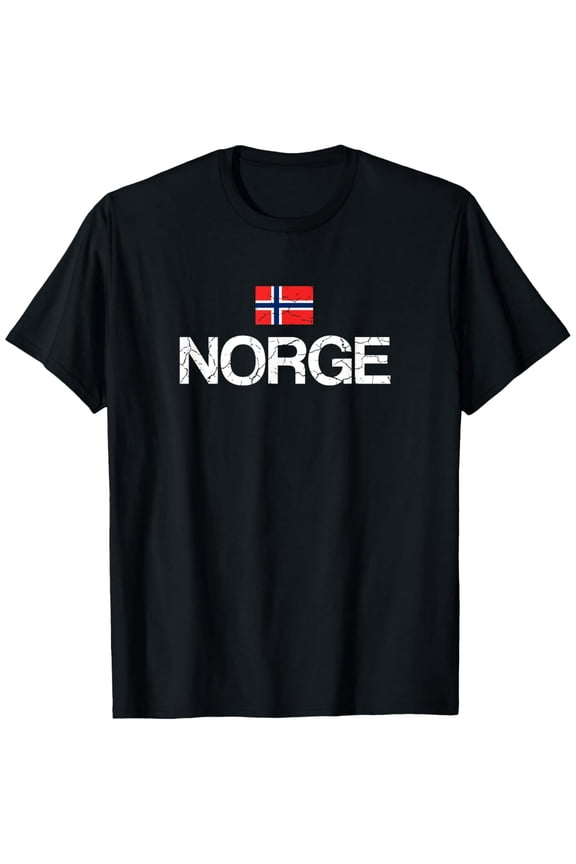 men and women can wear锛孨orge Norway Norwegian Flag T-Shirt