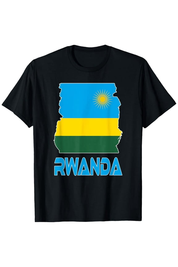 men and women can wear锛孡ove Rwanda With Rwandan Flag Rwanda Pride T-Shirt