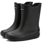 HSBDNZQ Rain Boots for Men Waterproof Fashionable Rubber Boots Non-slip Outdoor Garden Boots Mid Calf Muck Work Shoes Comfort Lightweight Rainboots for Fishing Climbing