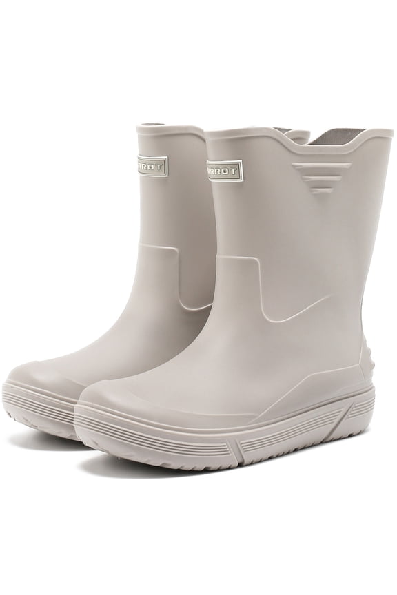 Rain Boots for Men Waterproof Fashionable Rubber Boots Non-slip Outdoor Garden Boots Mid Calf Muck Work Shoes Comfort Lightweight Rainboots for Fishing Climbing