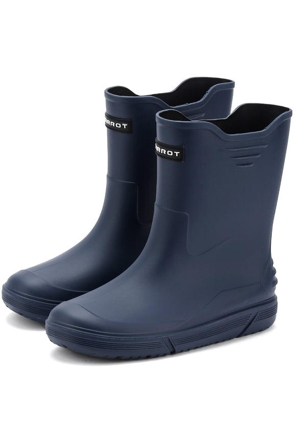 Rain Boots for Men Waterproof Fashionable Rubber Boots Non-slip Outdoor Garden Boots Mid Calf Muck Work Shoes Comfort Lightweight Rainboots for Fishing Climbing