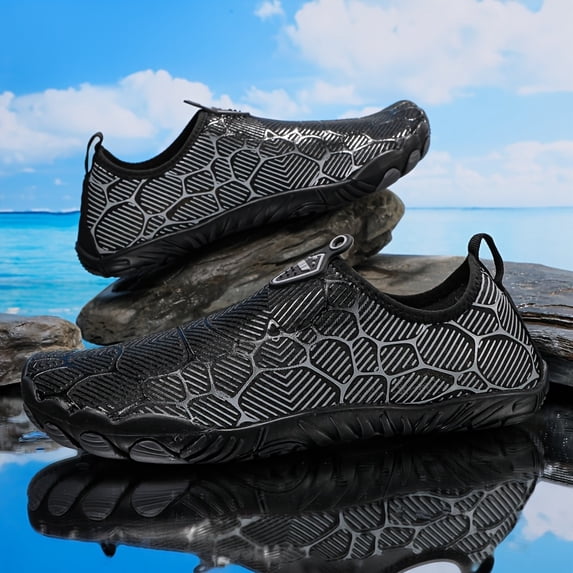 men's Quick-Dry Water Shoes Lightweight Barefoot Aqua Socks with Non-Slip Soft Sole for Beach Swimming Surfing Yoga Pool Travel Outdoor Water Sports