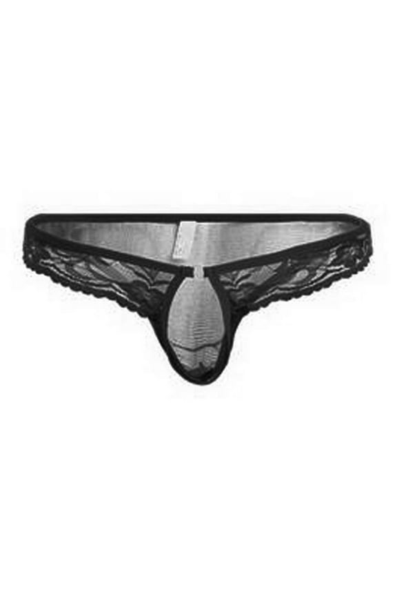 men's boxer briefs hot lingerie floral lace mesh semi see-through bikini underwear