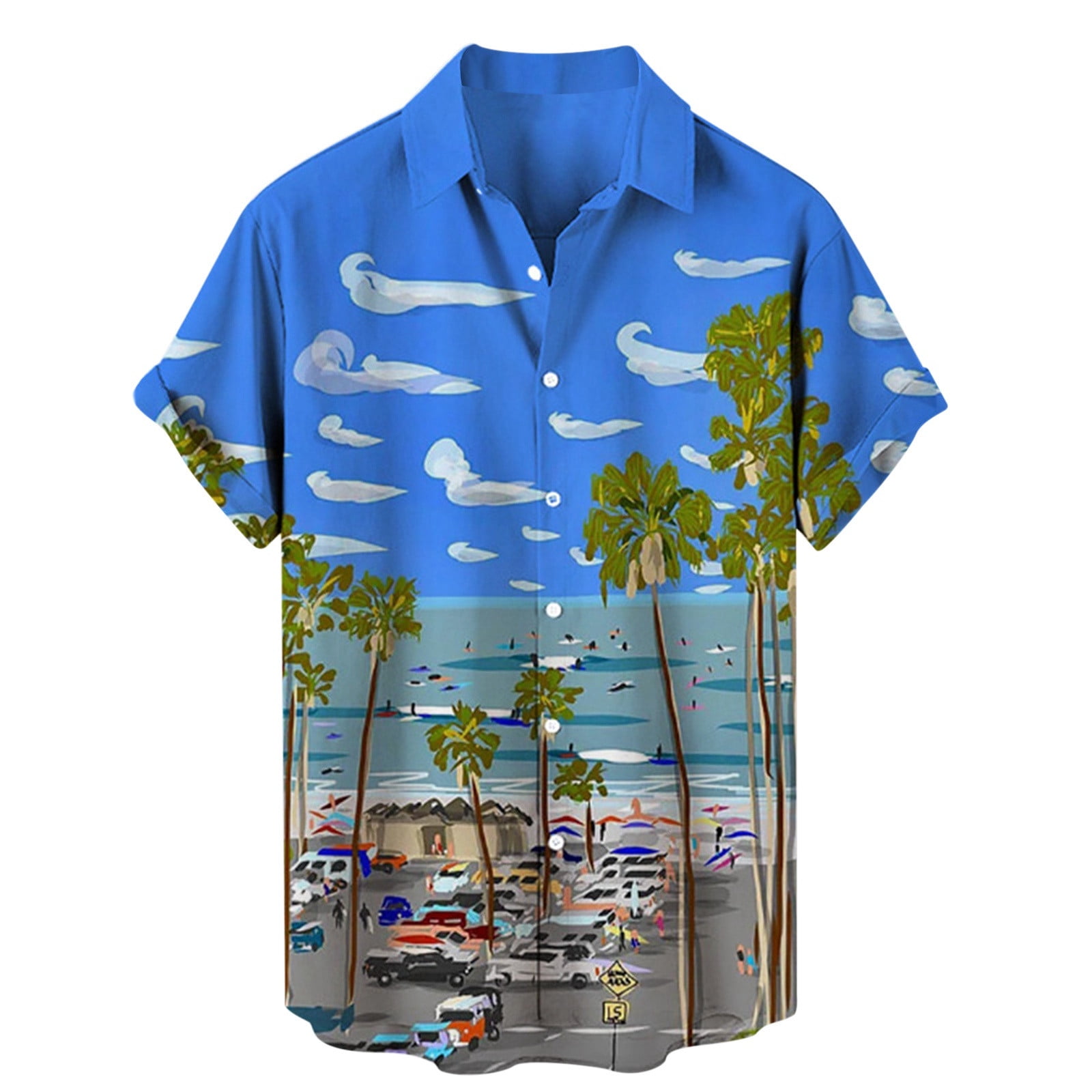 men's shirts shirts Men's Summer Casual Printed Shirt Short Sleeve