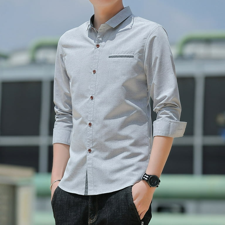 Solid color long sleeve shirts sale