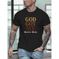 thumbnail image 1 of men's versatile T-shirt, high-end men's fashion casual printed short-sleeved trendy top, 1 of 5