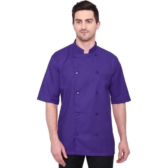 men's & women unisex chef coat Without piping half sleeve PolyCotton proffessional chef coat size-(S-6XL)