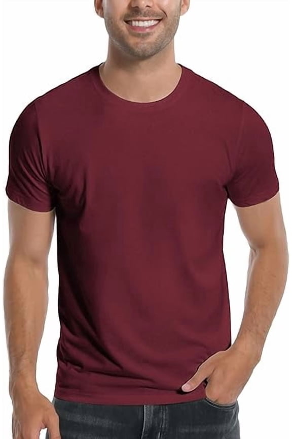 Men's Bamboo Viscose Crew Neck Casual T-Shirt