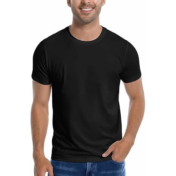 Pioneer Camp Mens Bamboo Viscose T Shirt Ultra Soft Plain Tshirts for Men Cooling Crew Neck Casual Basic Tee Shirt Undershirt