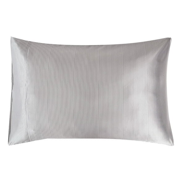 mend Satin Beauty Pillowcase Gunmetal Stripe - Standard