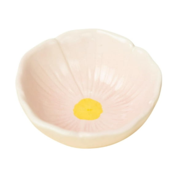 Bothyi Hamster Ceramic Bowl,Hamster Food Dish Easily to Clean Flower,Cute,Small Animal Feeding Dish Guinea Pig Bowl for Hamster Ferret Pink