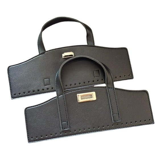 menolana Handbag Handles with Clasp, Purse Making Supplies, Crochet Bag Handles Black