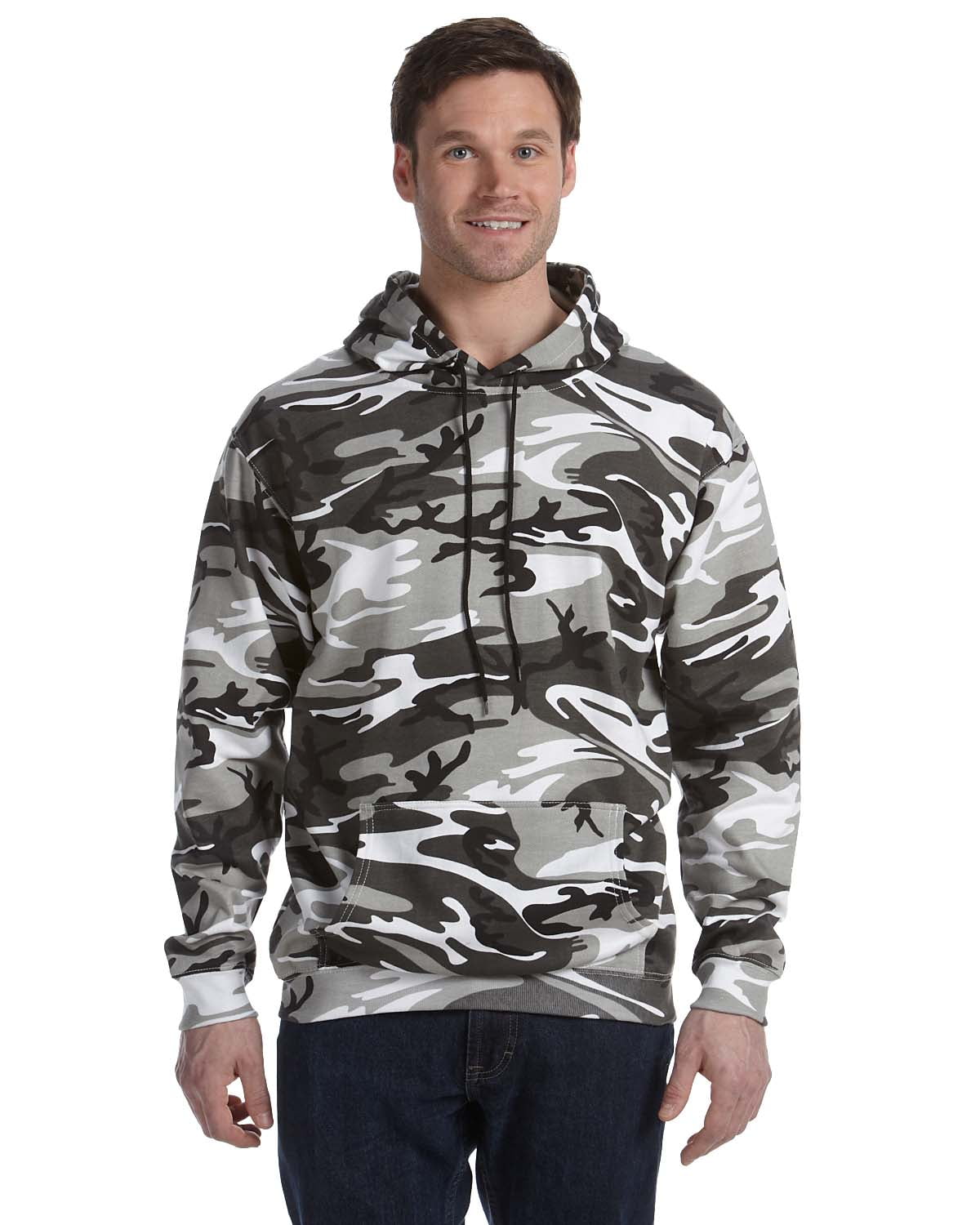 mens Camouflage Pullover Hooded Sweatshirt