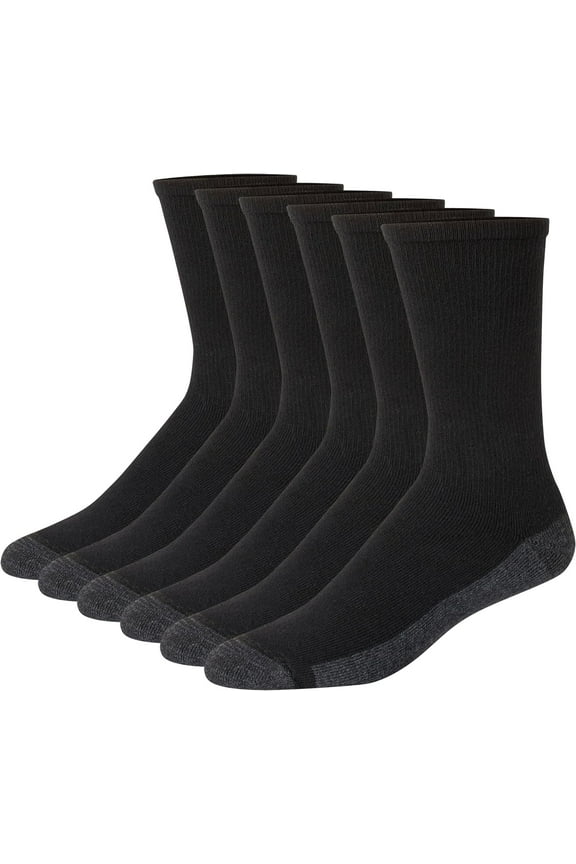 mens Max Cushioned Crew Socks, Moisture-wicking With Odor Control, Multi-packCrew Sock