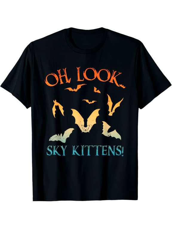 mens bat print t shirt soft breathable lightweight short sleeve crew neck tee with bat themed random print suitable for halloween casual wear machine washable regular