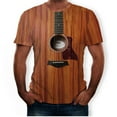mens dress shirts men's fashon funny guitar 3d printed tshirt cool