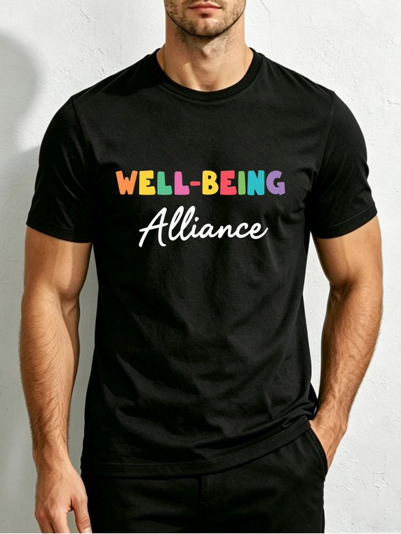 mens loose neck t shirt soft comfortable suitable for daily wear health awareness gifts spring summer casual round neck tee versatile for parties mental health promo