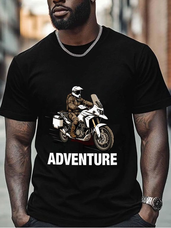 mens motorcycle rider graphic t shirt motorcycle themed short sleeve crew neck tee with rider print breathable summer casual wear suitable for motorcycle enthusiasts g