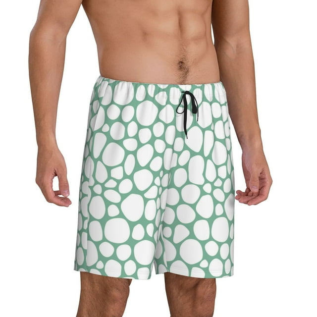 Mens Pajama Pants abstract spots pattern Comfy Sleep Shorts Mens